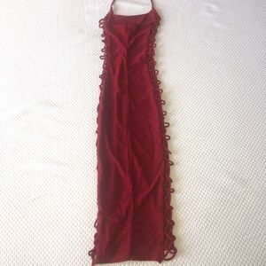 Oh Polly Open-Side Satin Dress